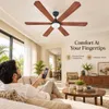 XUGA Zephyr F1P 32W 5 Star 320rpm Copper Motor Oakwood BLDC 6 Blade Ceiling Fan with Remote & Copper Motor, Sweep: 1200 mm | 5 years Warranty