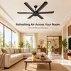 XUGA Jovian F6B 32W 5 Star 320rpm Smoke Brown BLDC 6 Blade Ceiling Fan with Remote & Copper Motor, Sweep: 1200 mm | 5 Years Warranty