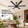 XUGA Jovian F6B 32W 5 Star 320rpm Smoke Brown BLDC 6 Blade Ceiling Fan with Remote & Copper Motor, Sweep: 1200 mm | 5 Years Warranty