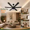 XUGA Jovian F6B 32W 5 Star 320rpm Smoke Brown BLDC 6 Blade Ceiling Fan with Remote & Copper Motor, Sweep: 1200 mm | 5 Years Warranty