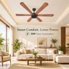 XUGA Jovian F6P 32W 5 Star 320rpm Oakwood BLDC 6 Blade Ceiling Fan with Remote & Copper Motor, Sweep: 1200 mm | 5 years warranty