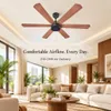 XUGA Jovian F6P 32W 5 Star 320rpm Oakwood BLDC 6 Blade Ceiling Fan with Remote & Copper Motor, Sweep: 1200 mm | 5 years warranty