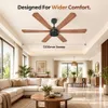 XUGA Jovian F6P 32W 5 Star 320rpm Oakwood BLDC 6 Blade Ceiling Fan with Remote & Copper Motor, Sweep: 1200 mm | 5 years warranty