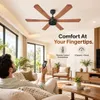 XUGA Jovian F6P 32W 5 Star 320rpm Oakwood BLDC 6 Blade Ceiling Fan with Remote & Copper Motor, Sweep: 1200 mm | 5 years warranty