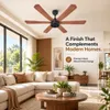 XUGA Jovian F6P 32W 5 Star 320rpm Oakwood BLDC 6 Blade Ceiling Fan with Remote & Copper Motor, Sweep: 1200 mm | 5 years warranty