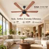XUGA Jovian F6P 32W 5 Star 320rpm Oakwood BLDC 6 Blade Ceiling Fan with Remote & Copper Motor, Sweep: 1200 mm | 5 years warranty