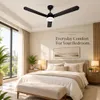 XUGA Celeste F2B 28W 5 Star 380rpm 3 Blade Smoky Brown BLDC Ceiling Fan with Remote, Sweep: 1200 mm , Copper Motor , 5 Years Warranty