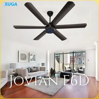 XUGA Jovian F6D 32W 5 Star 320rpm Black BLDC 6 Blade Ceiling Fan with Remote & 2 Years Warranty on Motor, Sweep: 1200 mm