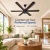 XUGA Jovian F6D 32W 5 Star 320rpm Black BLDC 6 Blade Ceiling Fan with Remote & Copper Motor, Sweep: 1200 mm | 5 year Warranty
