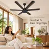 XUGA Jovian F6D 32W 5 Star 320rpm Black BLDC 6 Blade Ceiling Fan with Remote & Copper Motor, Sweep: 1200 mm | 5 year Warranty