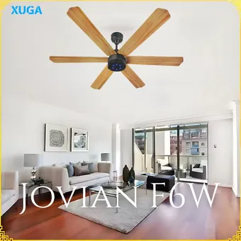XUGA Jovian F6W 32W 5 Star 320rpm Wooden BLDC 6 Blade Ceiling Fan with Remote & 2 Years Warranty on Motor, Sweep: 1200 mm