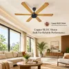 XUGA Jovian F6W 32W 5 Star 320rpm Wooden BLDC 6 Blade Ceiling Fan with Remote & Copper Motor, Sweep: 1200 mm | 5 Year Warranty