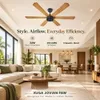 XUGA Jovian F6W 32W 5 Star 320rpm Wooden BLDC 6 Blade Ceiling Fan with Remote & Copper Motor, Sweep: 1200 mm | 5 Year Warranty