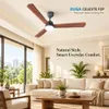 XUGA Celeste F2P 28W 5 Star 380rpm Oakwood BLDC 3 Blade Ceiling Fan with Remote , Sweep: 1200 mm , Copper Motor , 5 Years Warranty