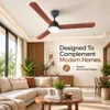 XUGA Celeste F2P 28W 5 Star 380rpm Oakwood BLDC 3 Blade Ceiling Fan with Remote , Sweep: 1200 mm , Copper Motor , 5 Years Warranty