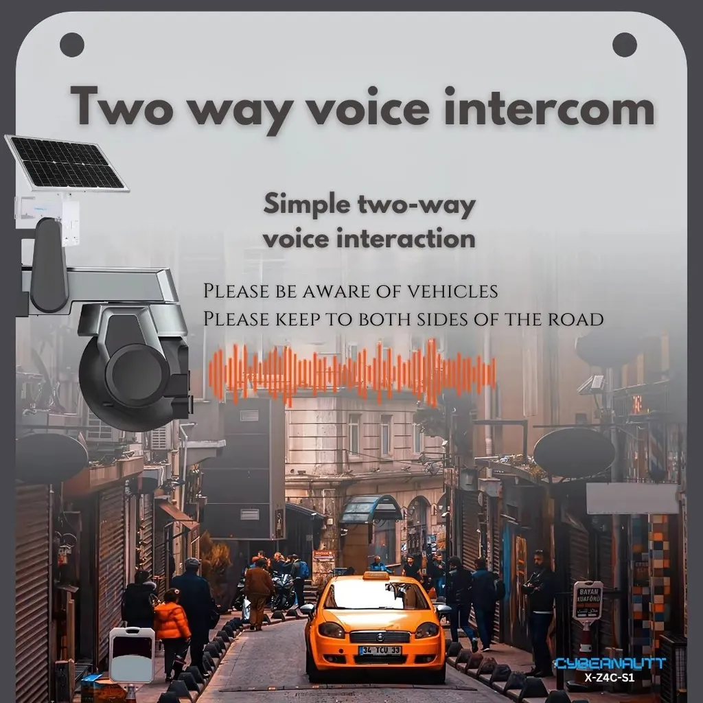 Cybernautt X-Z4C-S1 4MP HD Dual Lens Smart Wi-Fi Solar Camera with 10X Zoom,