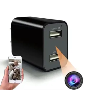 Cybernautt CN410 4K Hidden CCTV Camera- Wireless Wi-Fi Indoor Spy Cam with Night Vision, Motion Detection, Audio Recording, SD/Cloud Storage, Wall Mount (Charging Adapter Style)