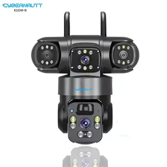 Cybernautt K10M-B 4G Outdoor Security Camera- 3MP+3MP Dual Lens, 355 deg Pan, Battery Powered, AI Human Detection, Full Colour Night Vision, 2-Way Talk, Built-in Siren, IP66 Waterproof, up to 128GB