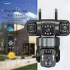 Cybernautt K10M-B 4G Outdoor Security Camera- 3MP+3MP Dual Lens, 355 deg Pan, Battery Powered, AI Human Detection, Full Colour Night Vision, 2-Way Talk, Built-in Siren, IP66 Waterproof, up to 128GB