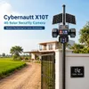 Cybernautt X10T 12MP 3 Lens PTZ Solar 4G Sim Outdoor CCTV Camera with 3 View | 360° | Night Vision | Motion Detection| Siren Alarm | 2 Way Audio | RGB Light | Dual Solar Panel | Use Air-tel 4G Sim