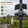 Cybernautt X10T 12MP 3 Lens PTZ Solar 4G Sim Outdoor CCTV Camera with 3 View | 360° | Night Vision | Motion Detection| Siren Alarm | 2 Way Audio | RGB Light | Dual Solar Panel | Use Air-tel 4G Sim