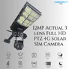Cybernautt X15L 12MP 3 Lens PTZ Solar 4G Sim Outdoor CCTV Streetlight Camera with 3 View | 360° | Night Vision | Motion Detection| Siren Alarm | 2 Way Audio