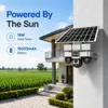 Cybernautt X18L 12MP 3 Lens PTZ Solar 4G Sim Wireless Outdoor CCTV Camera with Three Side View | 360° | Night Vision | All 3 Lens App Control | Motion Detection, Motion Tracking