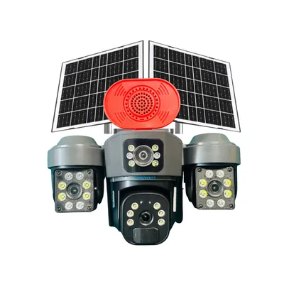 Cybernautt X10Q 4MP+4MP+4MP Triple Lens Full HD Battery Powered & Solar Sim Camera with Human Detection Motion Detection & 2 Way Audio