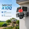 Cybernautt X10Q 4MP+4MP+4MP Triple Lens Full HD Battery Powered & Solar Sim Camera with Human Detection Motion Detection & 2 Way Audio