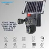 Cybernautt X10U 4MP+4MP+4MP Triple Lens Full HD Battery Powered 4G Solar Sim Camera with Human Detection Motion Detection 2 Way Audio Alarm & Support 128GB SD