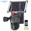 Cybernautt X10U 4MP+4MP+4MP Triple Lens Full HD Battery Powered 4G Solar Sim Camera with Human Detection Motion Detection 2 Way Audio Alarm & Support 128GB SD