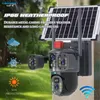 Cybernautt X10Y-W 8MP Dual Lens Full HD Battery Powered Wifi Solar Camera with Human Detect, Motion Detect, 2 Way Audio, Alarm & Support 128GB SD