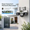 Cybernautt K18Z (6+6+6) MP 3 Lens PTZ 4G Sim Wireless Outdoor CCTV Camera with Three Side View | 360° | Night Vision | Motion Detection| Siren Alarm| Outdoor | Gym | Farm