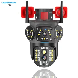Cybernautt K8Z 4MP+4MP Outdoor 4G Dual-Lens PTZ Camera- 355 deg Pan-Tilt, 10X Optical Zoom, Two-Way Audio, Hooter Alarm, Colour Night Vision, Waterproof, AI Motion Detect, up to 128GB