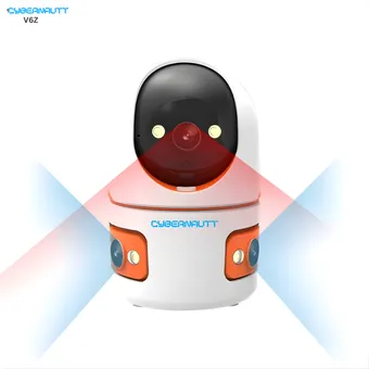 Cybernautt V6Z 6MP HD Surveillance Camera True 3 Lenses Night Vision for Home Use , New Baby Monitor , Motion Detection , Upto 128Gb