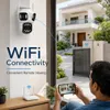 Cybernautt Z12I 4MP+4MP+4MP 3 Lens Smart Wi-Fi Camera with LAN Port Human Tracking Night Vision & 2-Way Audio for Home Security
