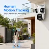 Cybernautt Z12I 4MP+4MP+4MP 3 Lens Smart Wi-Fi Camera with LAN Port Human Tracking Night Vision & 2-Way Audio for Home Security