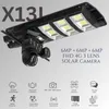 Cybernautt X13L 18MP 3 Lens PTZ Solar 4G Sim Outdoor CCTV Streetlight Camera with 3 View | Siren Alarm | Night Vision | All 3 Lens Mobile Controlled | Use Air-tel 4G Sim