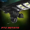Cybernautt X13L 18MP 3 Lens PTZ Solar 4G Sim Outdoor CCTV Streetlight Camera with 3 View | Siren Alarm | Night Vision | All 3 Lens Mobile Controlled | Use Air-tel 4G Sim
