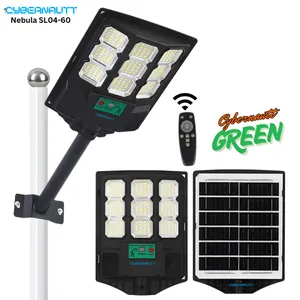 Cybernautt Green 60W 3000K 5000mAh LED Solar Street Light, Nebula SL04-60