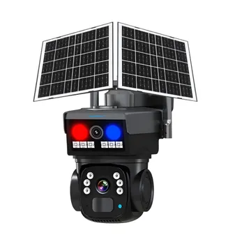 Cybernautt X8T 4MP+4MP Linkage Dual lens 4G Dual Solar SIM Camera  with Motion/Human Detect, Night Vision, Push Alarm, Two Way Audio,  pan tilt, Support Upto 128GB