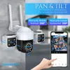 Cybernautt Z6A Security Camera, 5MP Triple Lens PTZ Outdoor Camera, 355° Pan 90° Tilt, Color Night Vision, Dual-Band WiFi, Two-Way Audio, Motion Tracking, Human Detection, IP65 Waterproof, Cloud/TF Storage