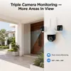 Cybernautt Z6A Security Camera, 5MP Triple Lens PTZ Outdoor Camera, 355° Pan 90° Tilt, Color Night Vision, Dual-Band WiFi, Two-Way Audio, Motion Tracking, Human Detection, IP65 Waterproof, Cloud/TF Storage