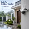 Cybernautt Z6A Security Camera, 5MP Triple Lens PTZ Outdoor Camera, 355° Pan 90° Tilt, Color Night Vision, Dual-Band WiFi, Two-Way Audio, Motion Tracking, Human Detection, IP65 Waterproof, Cloud/TF Storage