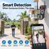 Cybernautt K6F 8MP 4G Dual-Lens PTZ CCTV Camera- 355 deg Pan-Tilt, Colour Night Vision, AI Human Detection, 2-Way Audio, Alarm, up to 128GB