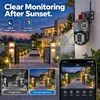 Cybernautt K6F 8MP 4G Dual-Lens PTZ CCTV Camera- 355 deg Pan-Tilt, Colour Night Vision, AI Human Detection, 2-Way Audio, Alarm, up to 128GB