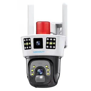 Cybernautt K4D-B 4MP 1920x2161p Battery Powered Outdoor 4G Sim Camera with Dual Lens, Human Tracking, Night Vision & Siren