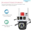 Cybernautt K4D-B 4MP 1920x2161p Battery Powered Outdoor 4G Sim Camera with Dual Lens, Human Tracking, Night Vision & Siren