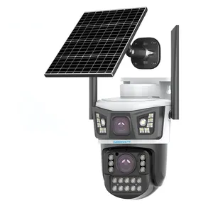Cybernautt X9I 4MP+4MP 5V 2A CMOS Solar 4G SIM Outdoor Security Camera with Dual Lens & Human Detection