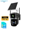 Cybernautt X110 4MP+4MP 5V 2A CMOS Outdoor Security Solar Sim Camera with Dual Lens & Human Motion Tracking